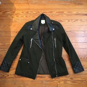 LA hearts dark green jacket